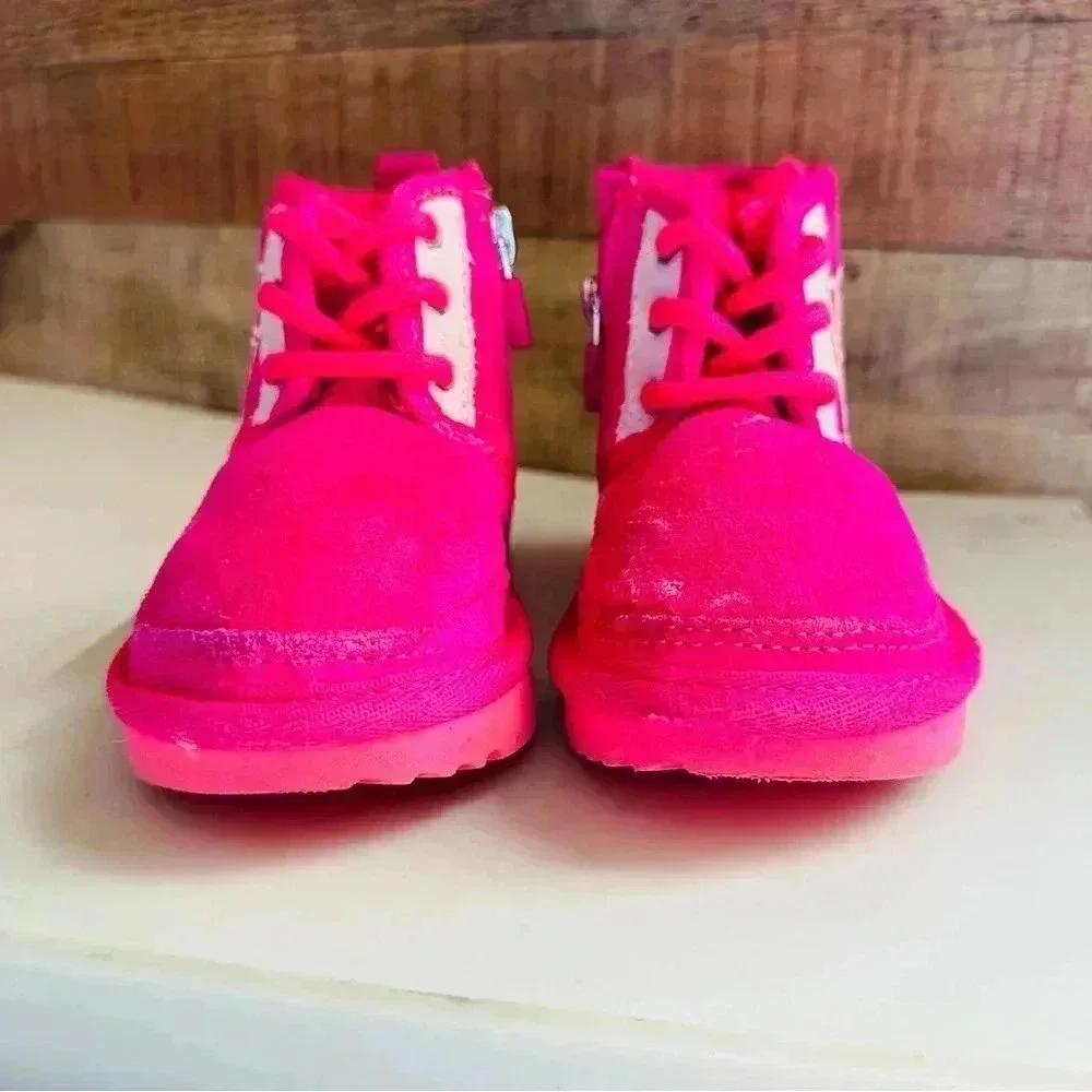 UGG Australia Neumel Graphic Outline Pink Boots